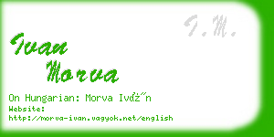 ivan morva business card